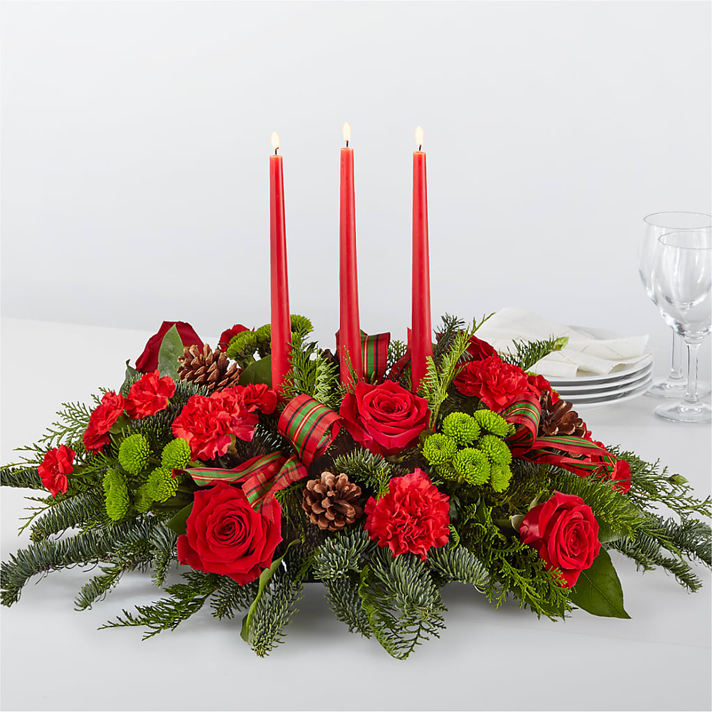 By the Candlelight Centerpiece – BEN & NEVA'S FLOWERS, Grand Saline TX
