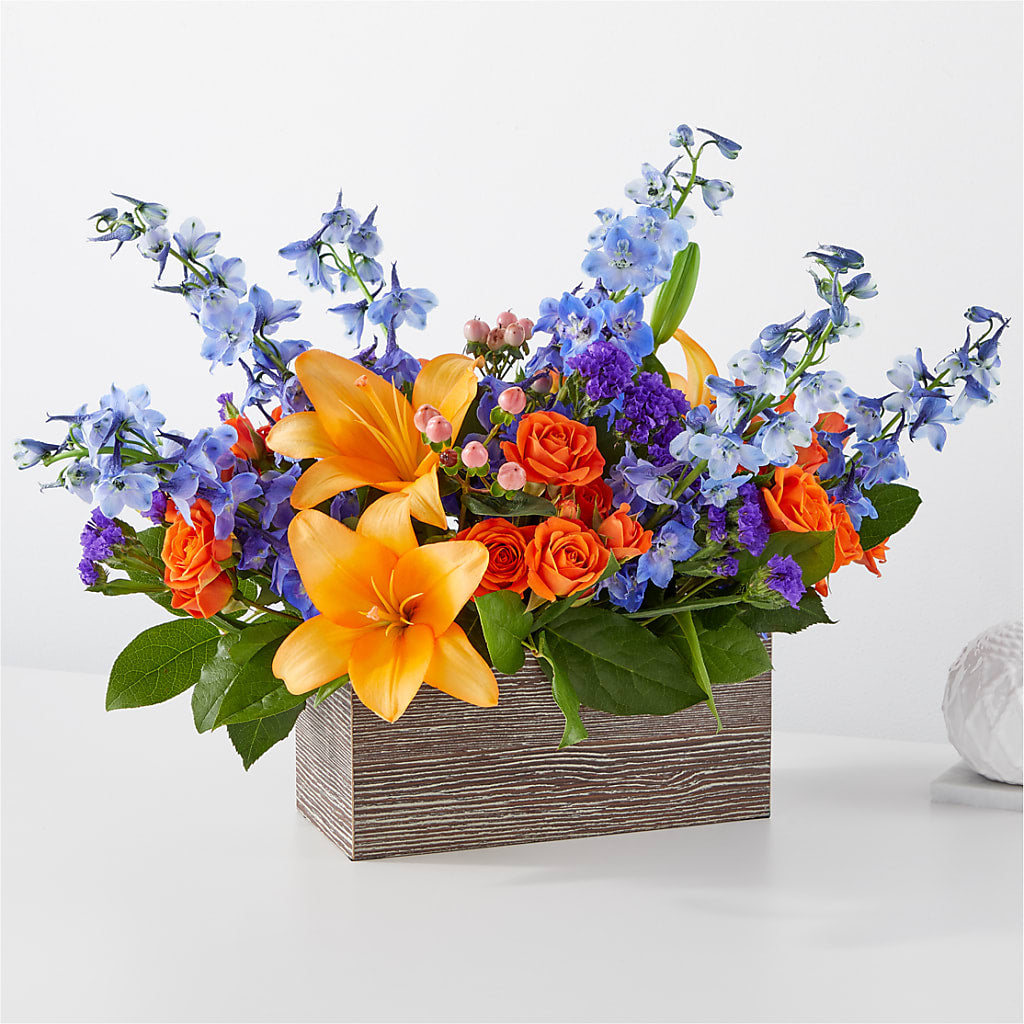 Radiant Citrus Box Bouquet – BEN & NEVA'S FLOWERS, Grand Saline TX
