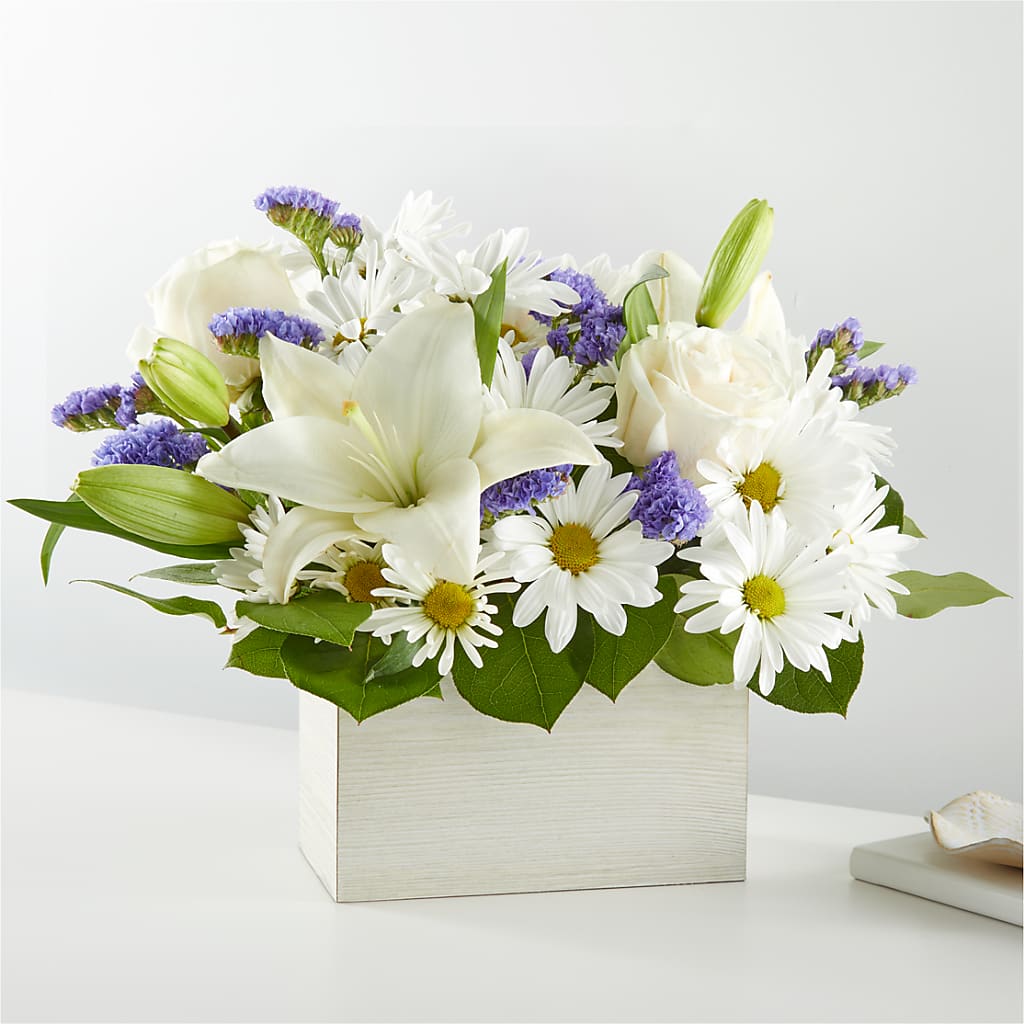 Beyond Blue Box Bouquet – BEN & NEVA'S FLOWERS, Grand Saline TX
