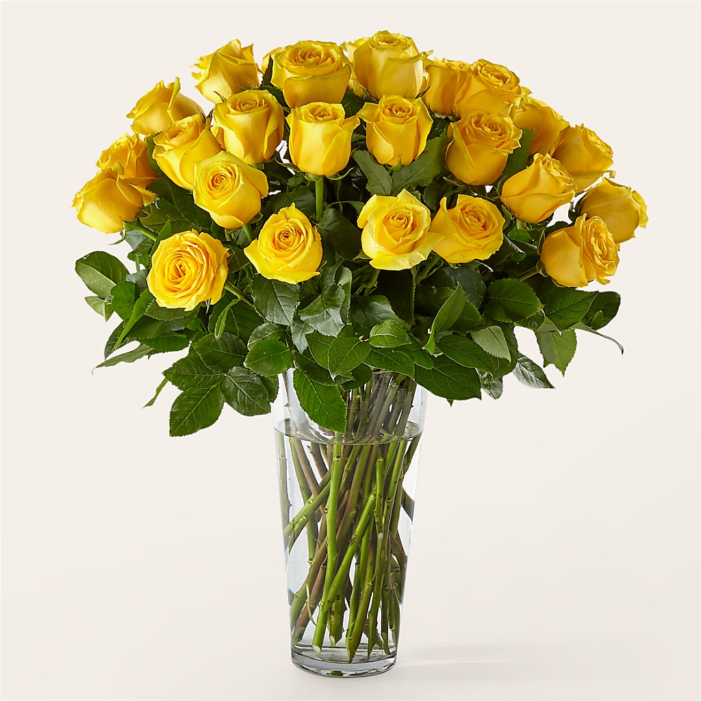 Long Stem Yellow Rose Bouquet – BEN & NEVA'S FLOWERS, Grand Saline TX