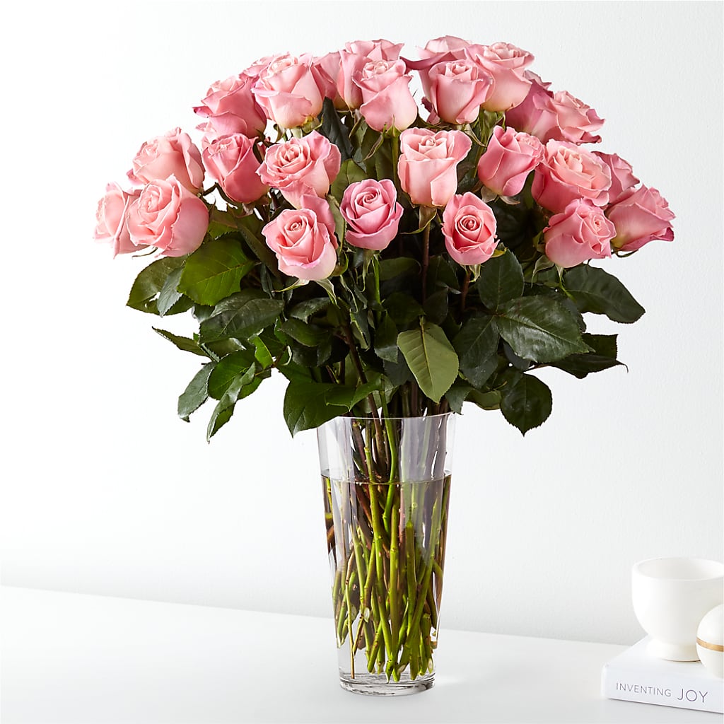 Long Stem Pink Rose Bouquet – BEN & NEVA'S FLOWERS, Grand Saline TX