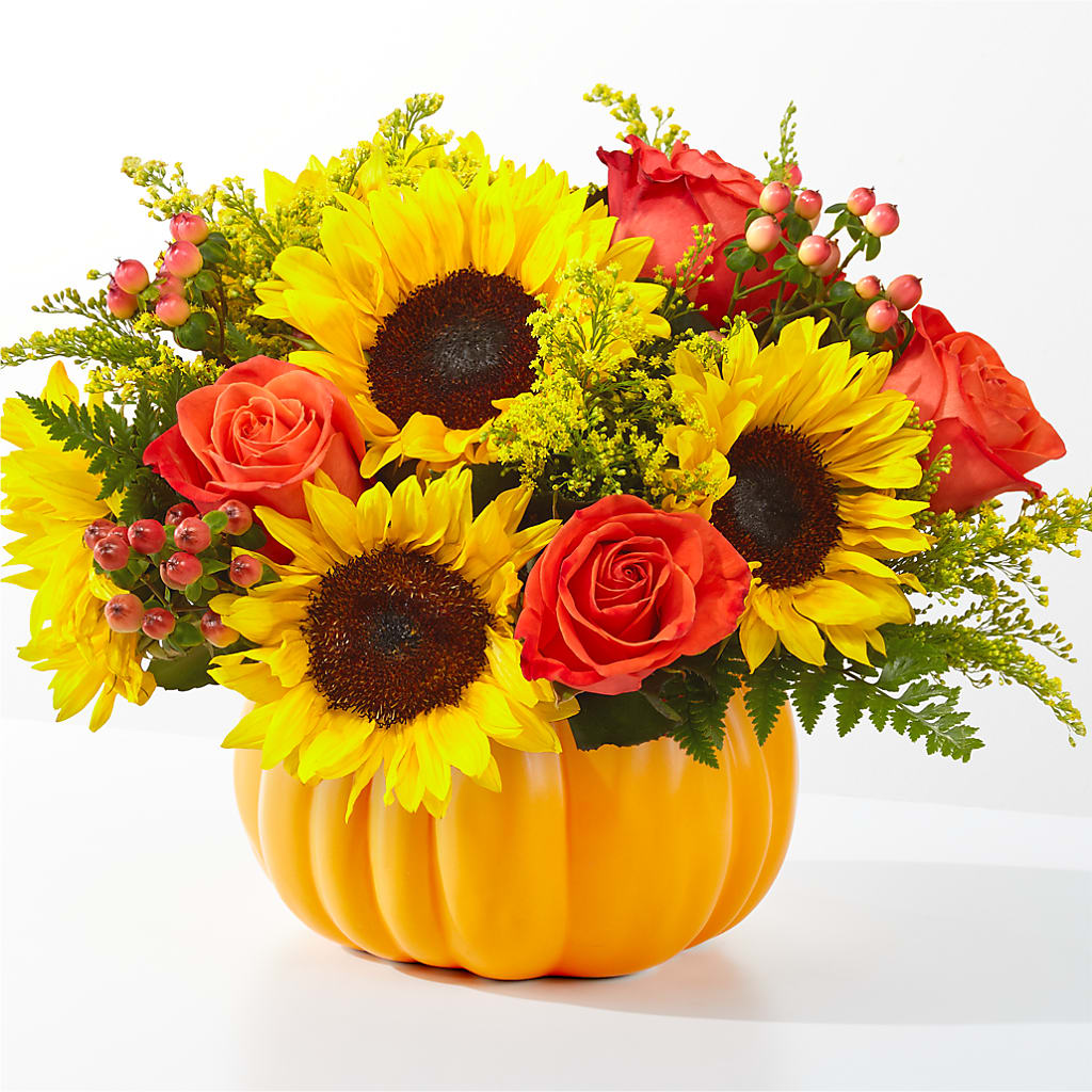 Pick of the Patch Pumpkin Bouquet – BEN & NEVA'S FLOWERS, Grand Saline TX