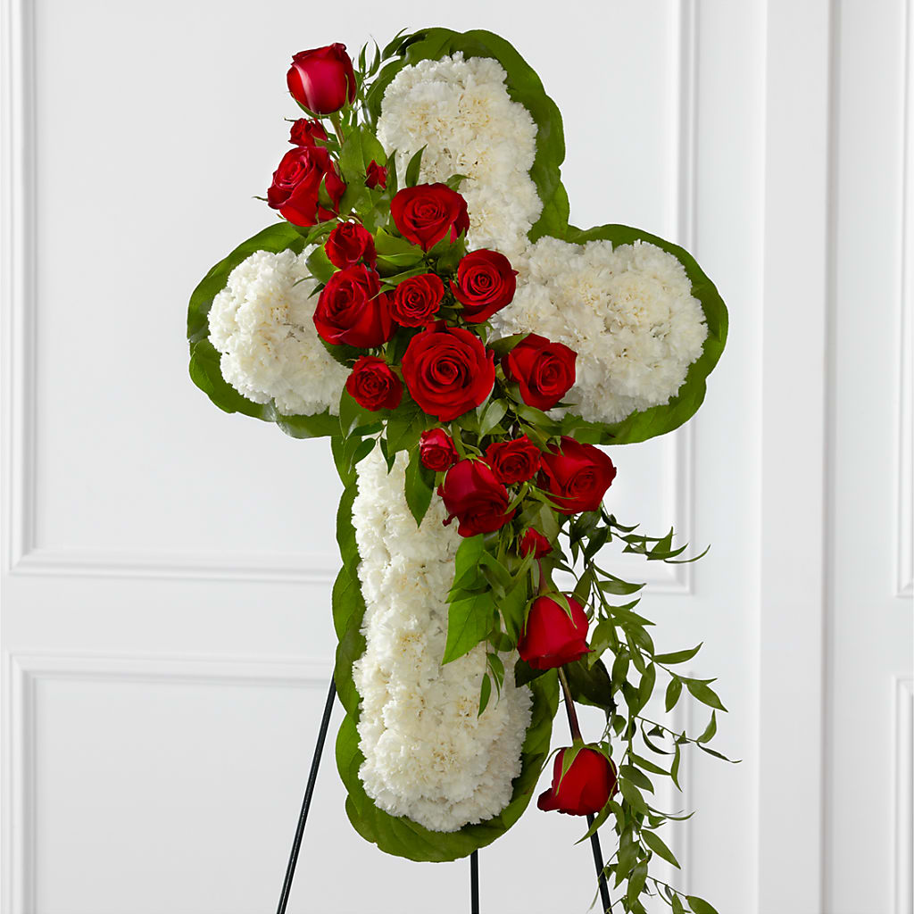 Floral Cross Easel – BEN & NEVA'S FLOWERS, Grand Saline TX