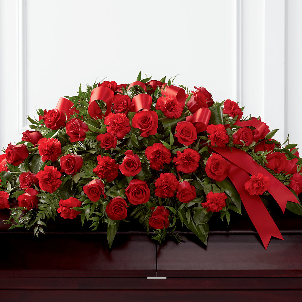 Tribute of Life Casket Spray – BEN & NEVA'S FLOWERS, Grand Saline TX