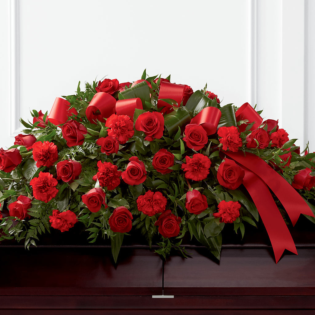 Tribute of Life Casket Spray – BEN & NEVA'S FLOWERS, Grand Saline TX