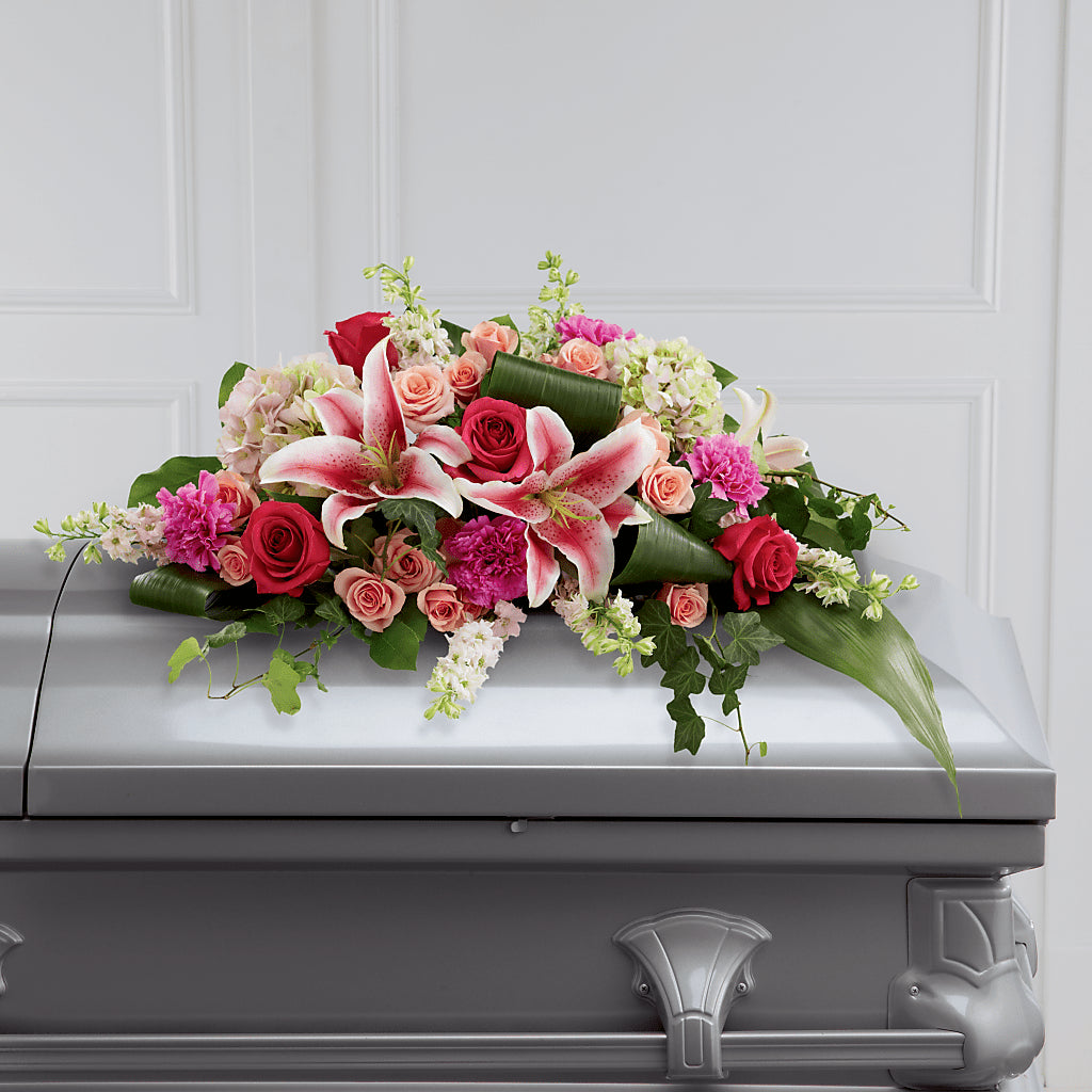 Splendid Grace Casket Spray – BEN & NEVA'S FLOWERS, Grand Saline TX