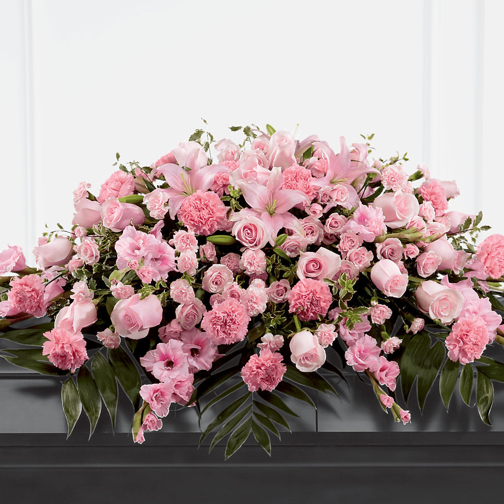 Garden of Comfort Casket Spray (Standard) – BEN & NEVA'S FLOWERS, Grand Saline TX