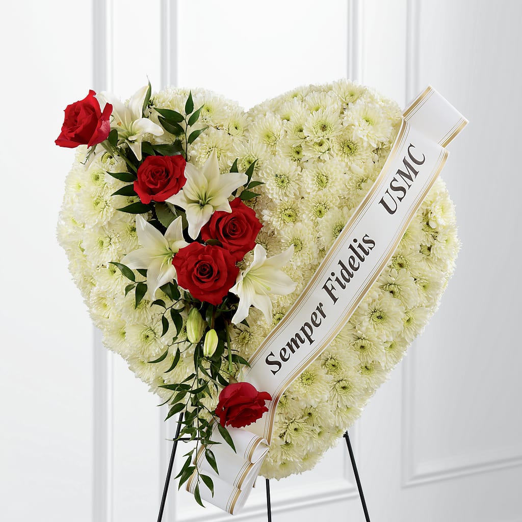 Heartfelt Hero Standing Heart – BEN & NEVA'S FLOWERS, Grand Saline TX