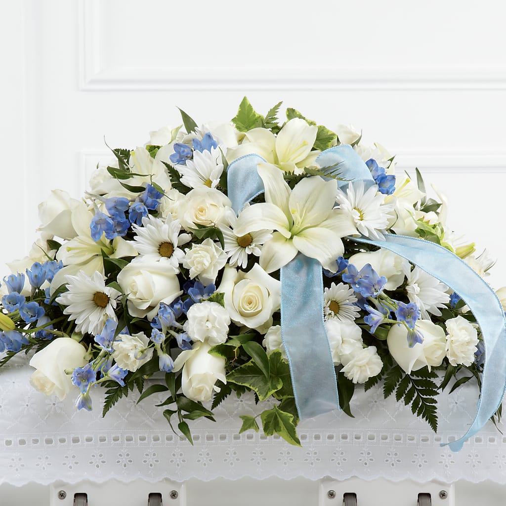 Tender Treasure Casket Spray – BEN & NEVA'S FLOWERS, Grand Saline TX
