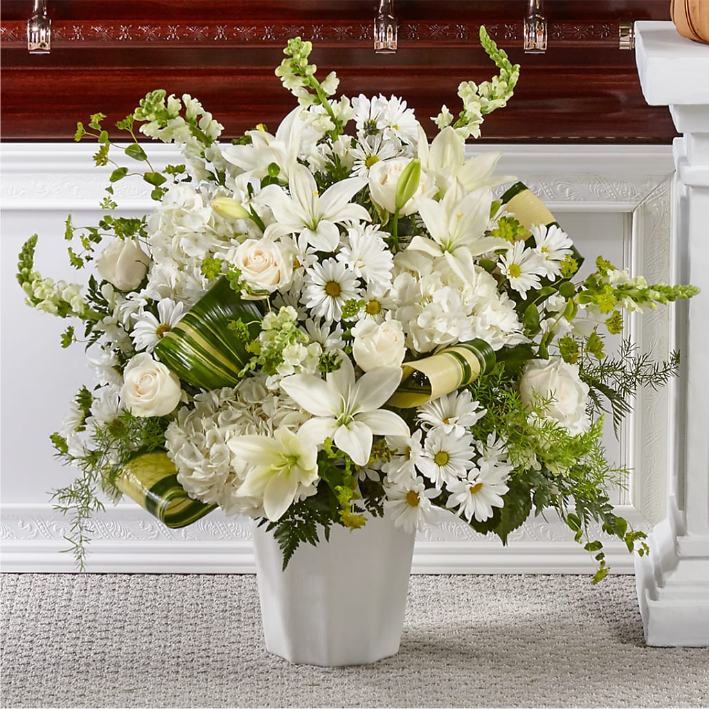 Thoughts of Tranquility Floor Basket – BEN & NEVA'S FLOWERS, Grand Saline TX