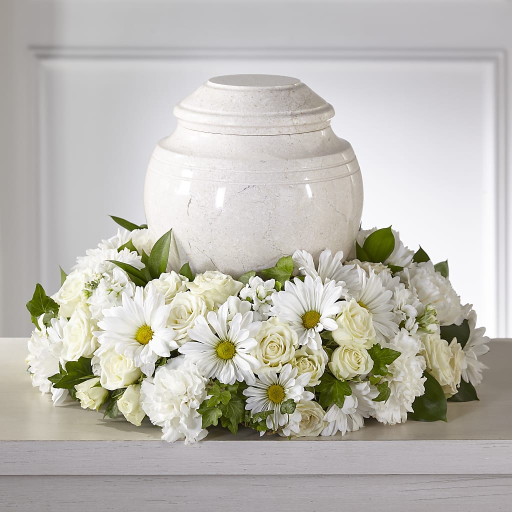 Ivory Gardens Cremation Adornment – BEN & NEVA'S FLOWERS, Grand Saline TX