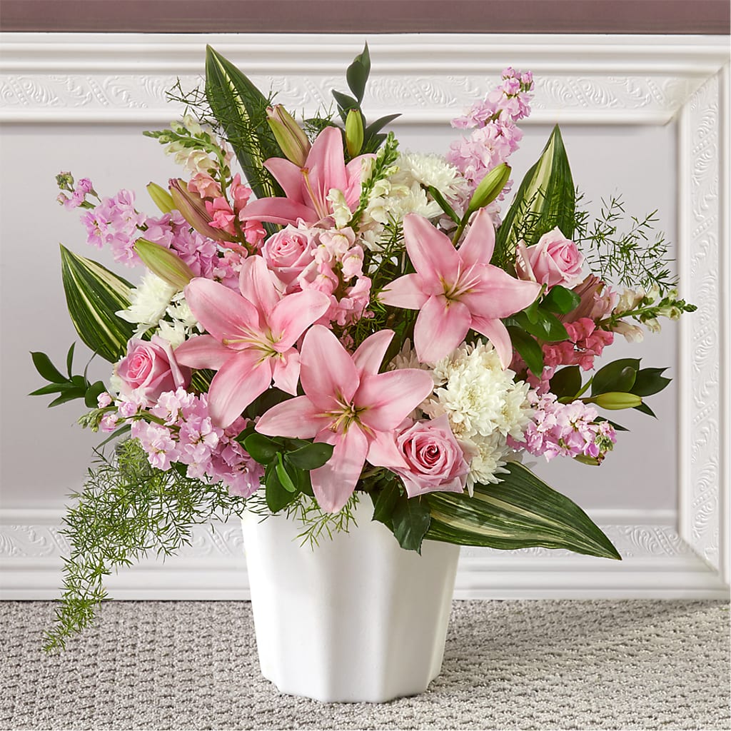 Simply Serene Floor Basket – BEN & NEVA'S FLOWERS, Grand Saline TX