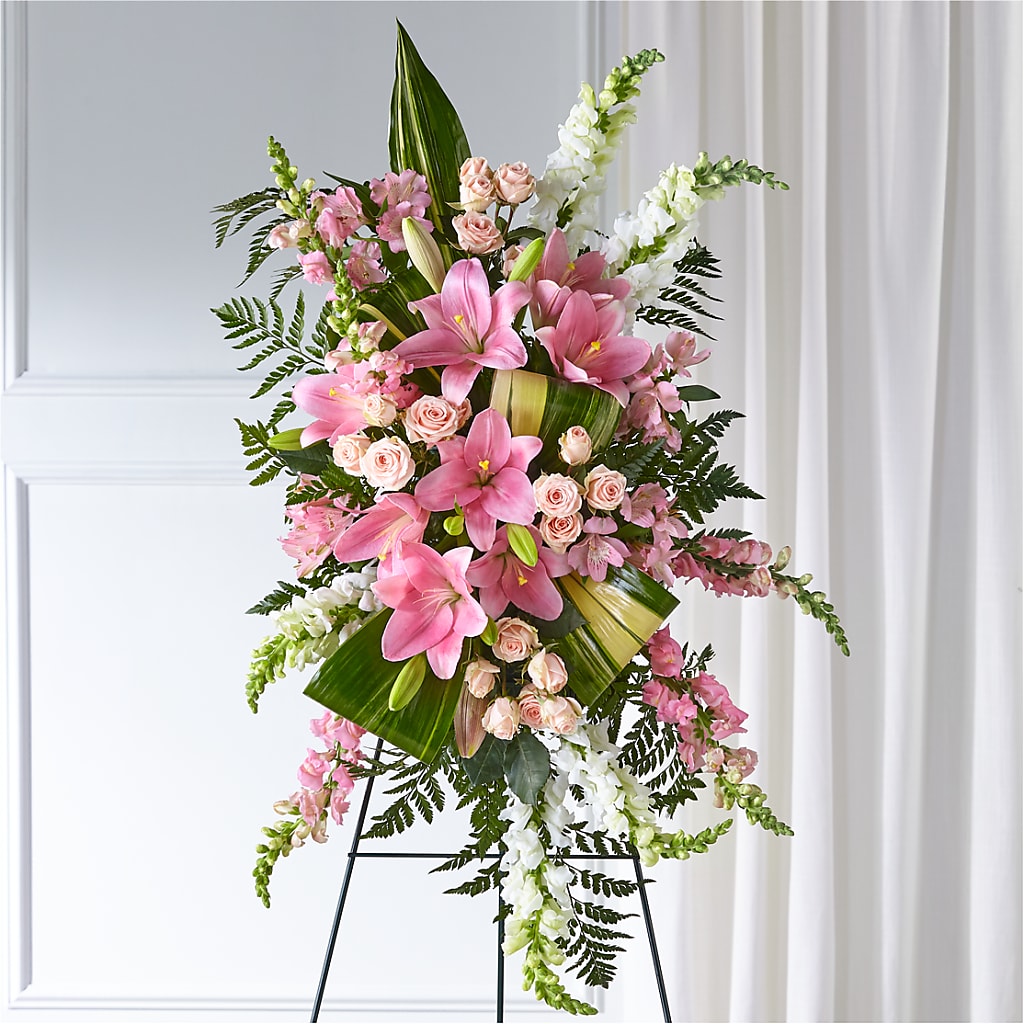 Elegant Embrace Standing Spray – BEN & NEVA'S FLOWERS, Grand Saline TX