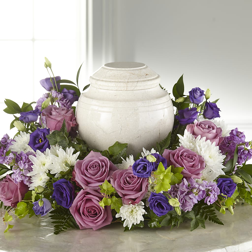 Blooming Sympathy Cremation Adornment – BEN & NEVA'S FLOWERS, Grand Saline TX