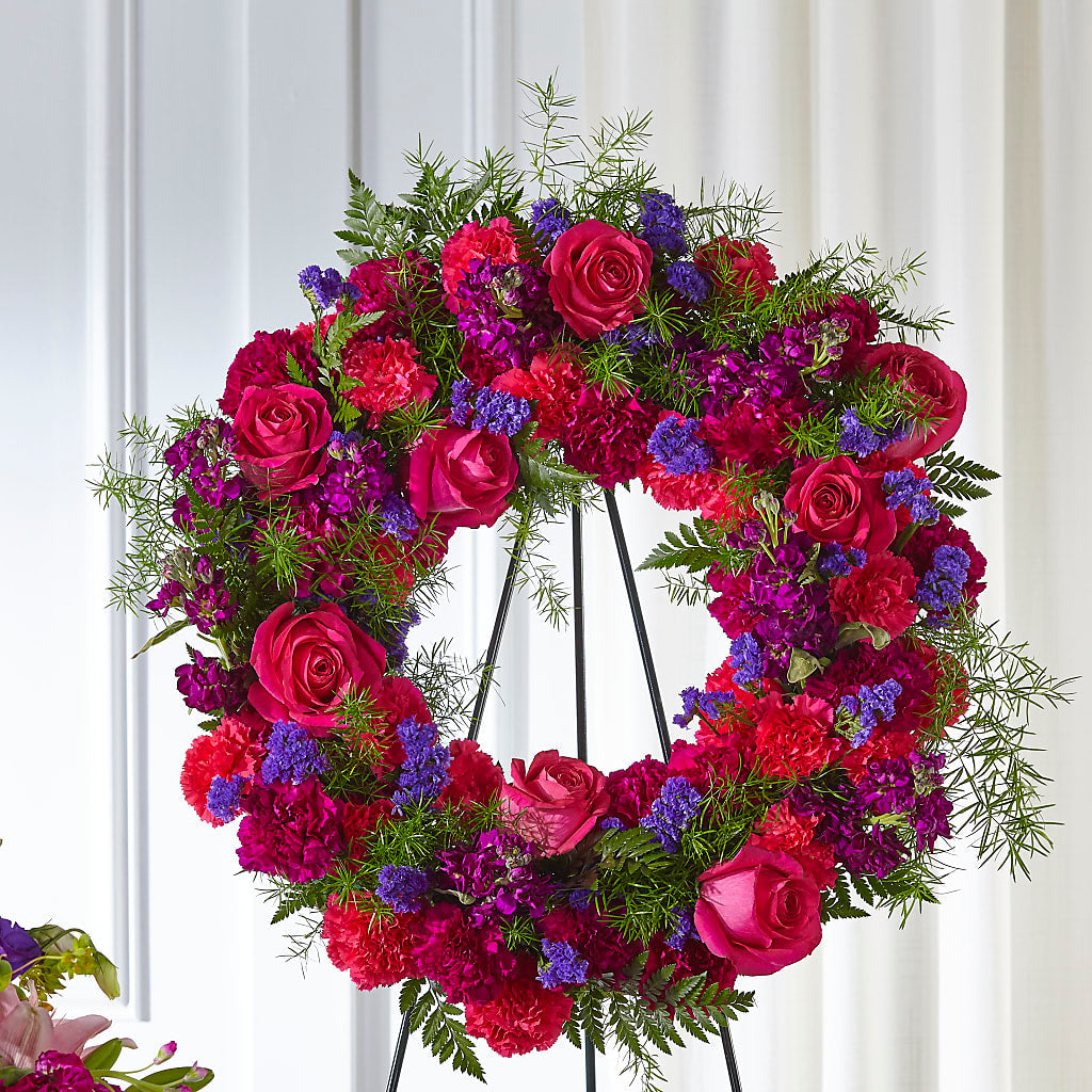 Calming Colors Wreath – BEN & NEVA'S FLOWERS, Grand Saline TX