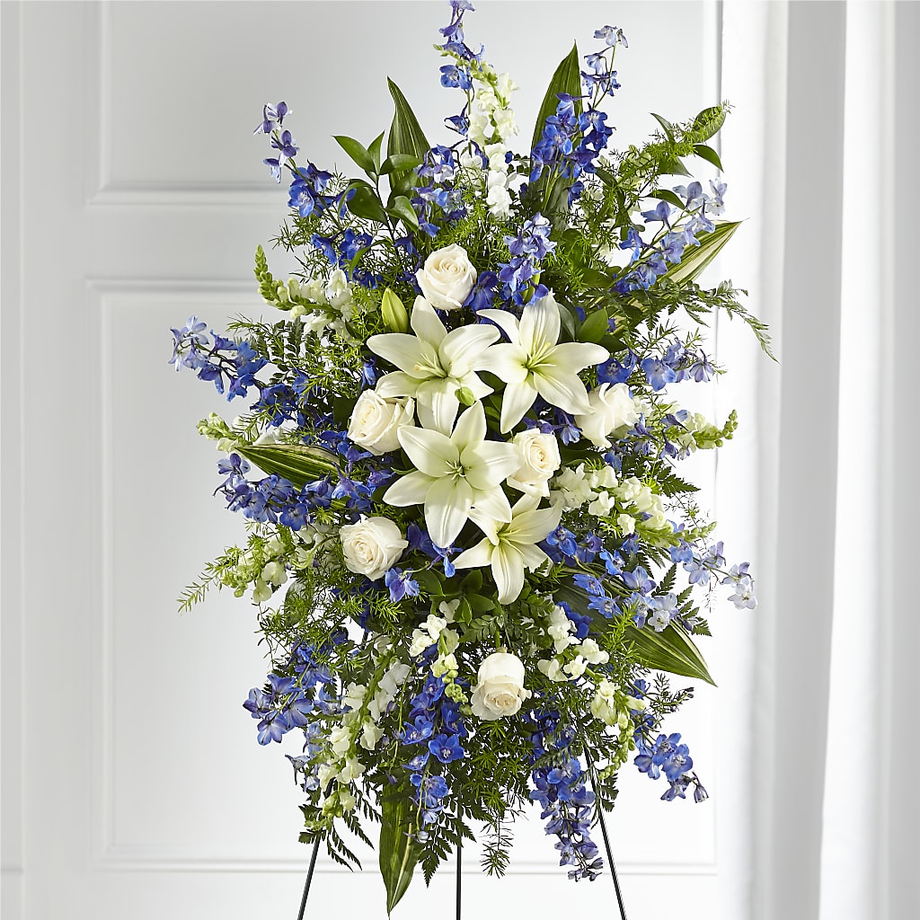 Faithful Friend Standing Spray – BEN & NEVA'S FLOWERS, Grand Saline TX
