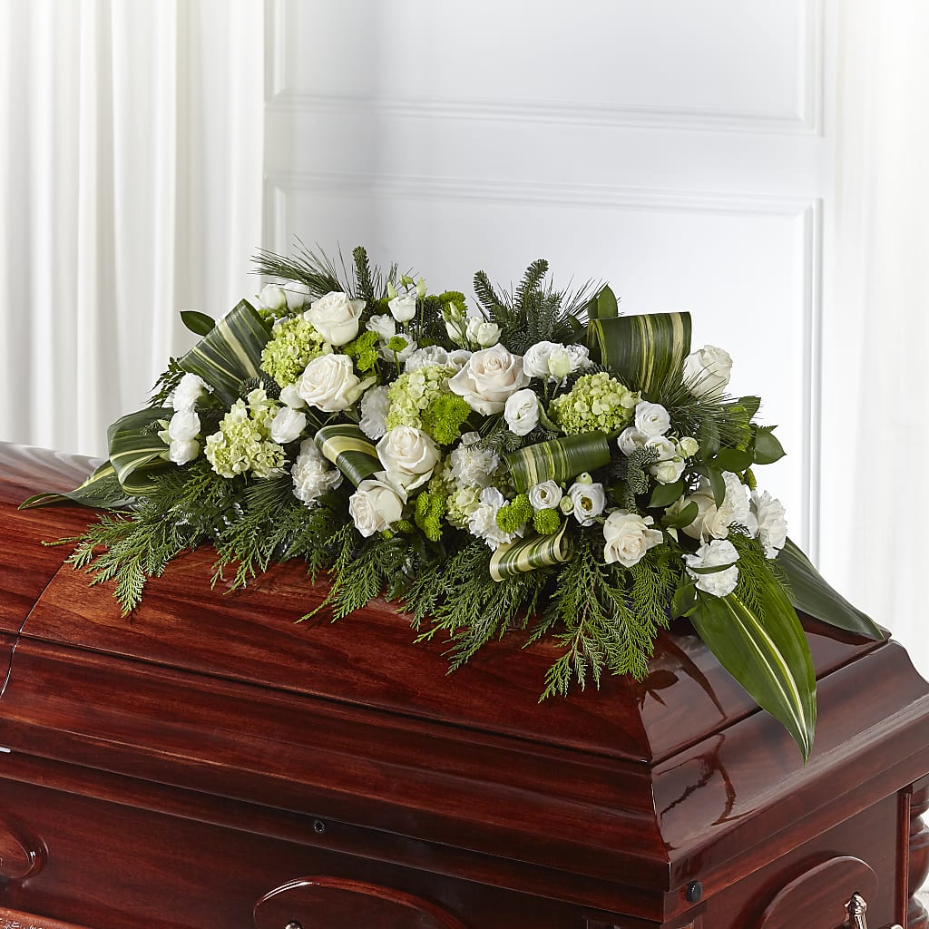 Hopeful Gesture Casket Spray – BEN & NEVA'S FLOWERS, Grand Saline TX