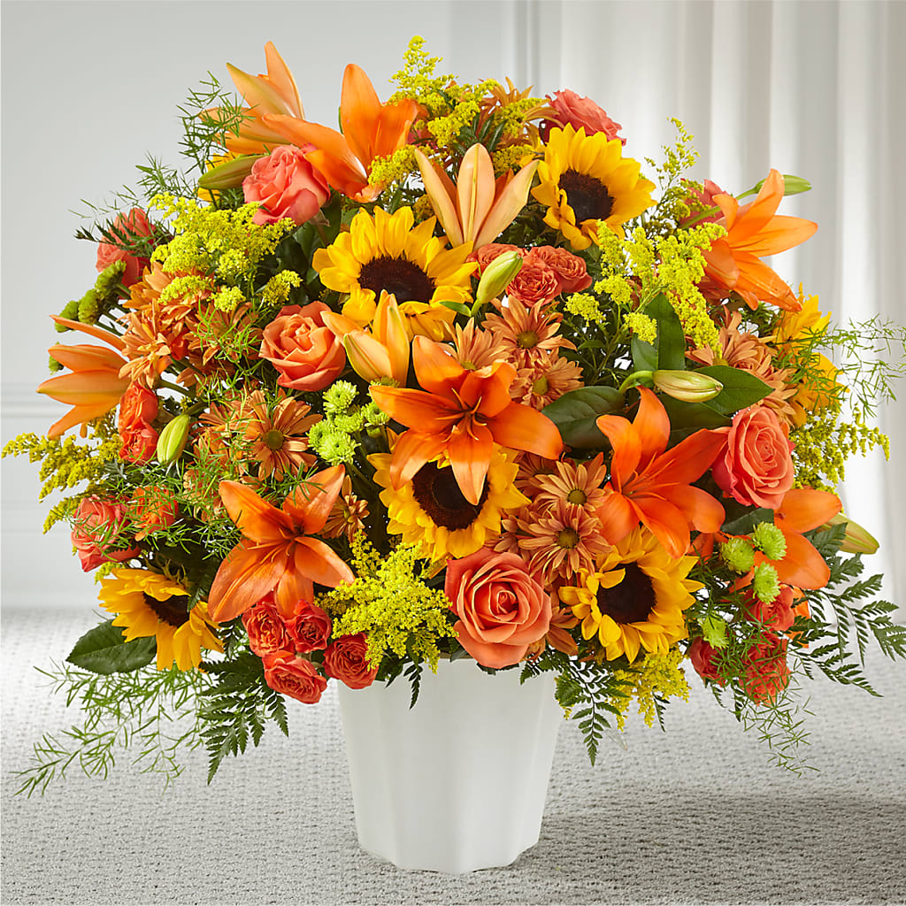 Harvest Thoughts Floor Basket – BEN & NEVA'S FLOWERS, Grand Saline TX
