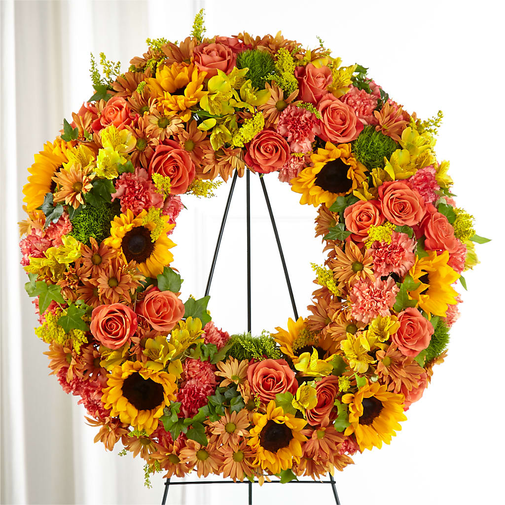 Autumnal Memories Wreath (Standard) – BEN & NEVA'S FLOWERS, Grand Saline TX