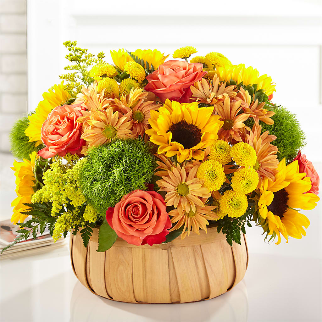 Harvest Sunflower Basket – BEN & NEVA'S FLOWERS, Grand Saline TX