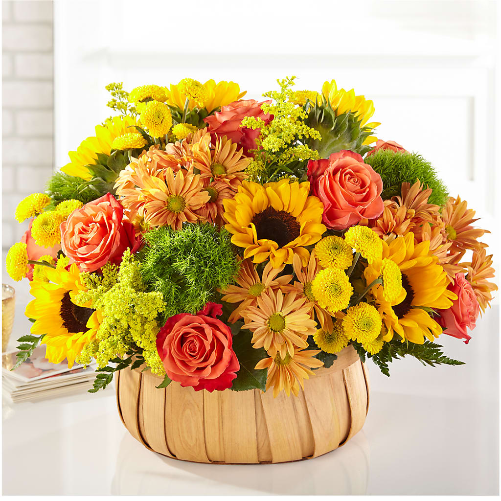 Harvest Sunflower Basket – BEN & NEVA'S FLOWERS, Grand Saline TX