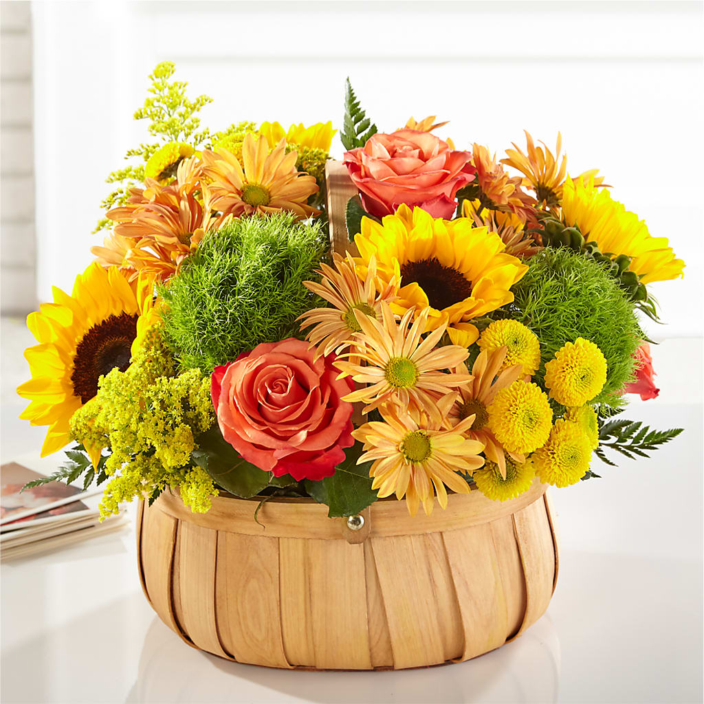 Harvest Sunflower Basket – BEN & NEVA'S FLOWERS, Grand Saline TX