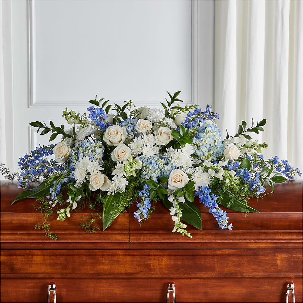 Timeless Essence Casket Spray – BEN & NEVA'S FLOWERS, Grand Saline TX