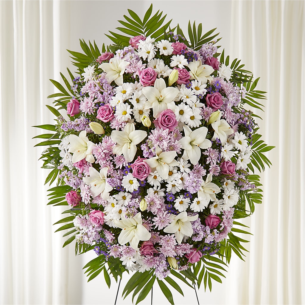 Surrounded by Love Standing Spray – BEN & NEVA'S FLOWERS, Grand Saline TX