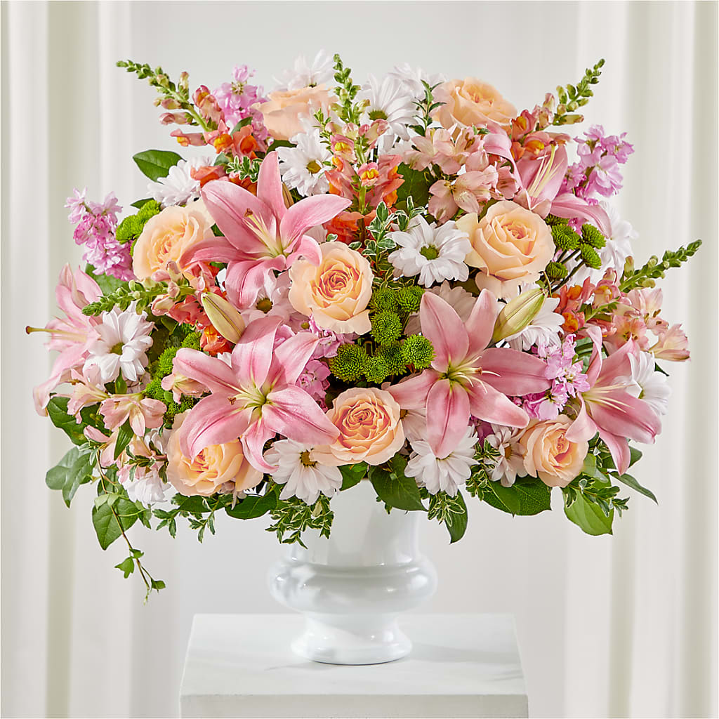 Heartfelt Gesture Urn Arrangement – BEN & NEVA'S FLOWERS, Grand Saline TX