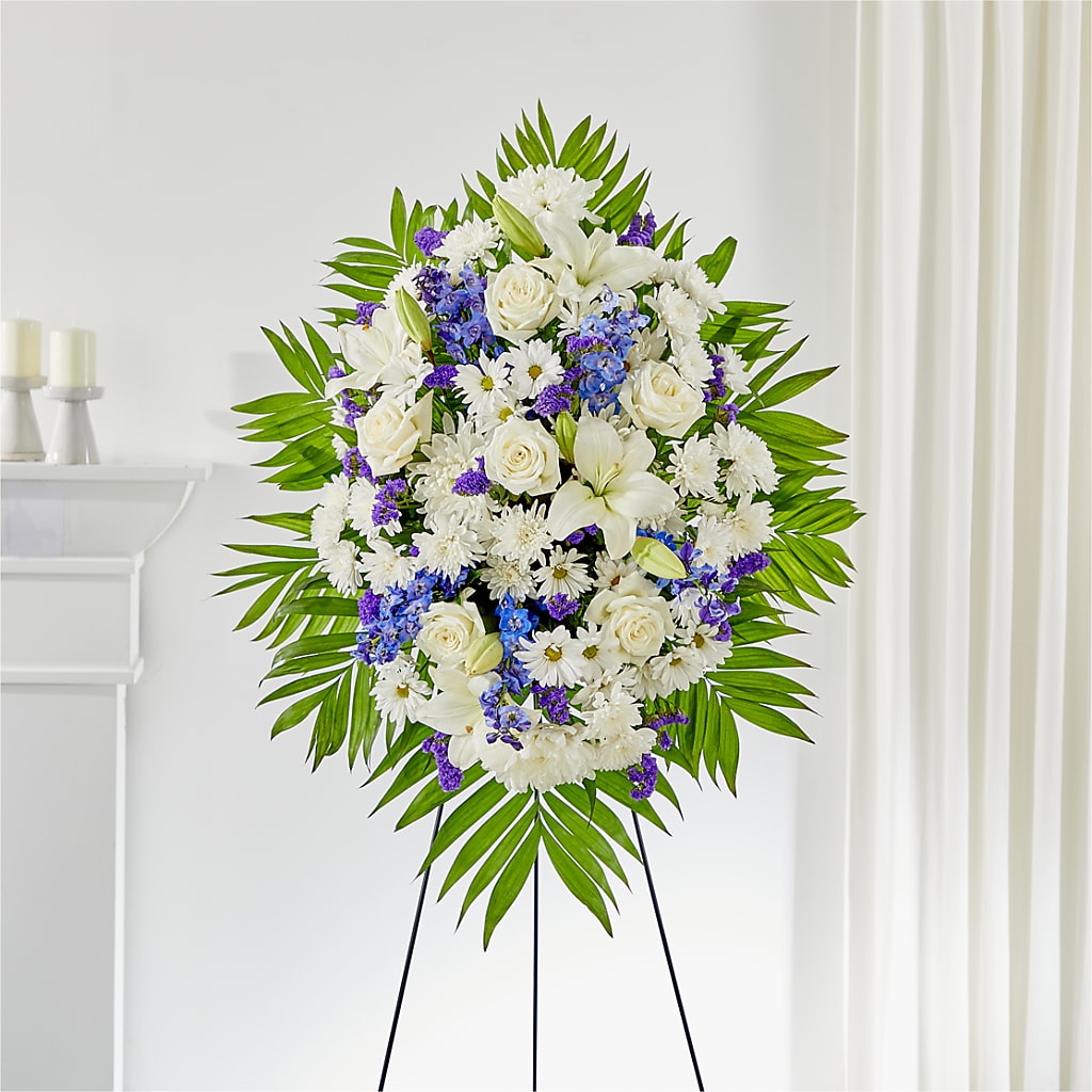 At Rest Standing Spray – BEN & NEVA'S FLOWERS, Grand Saline TX