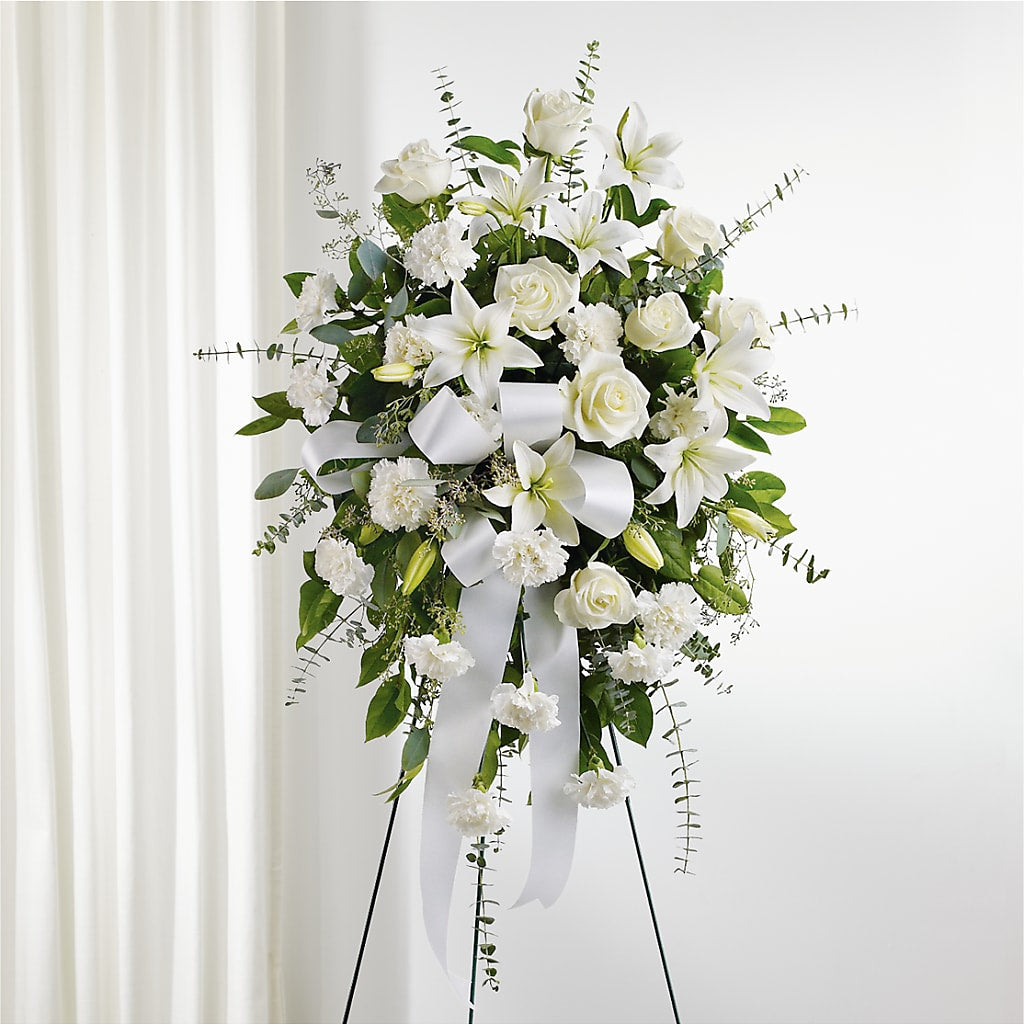 With Care Standing Spray – BEN & NEVA'S FLOWERS, Grand Saline TX