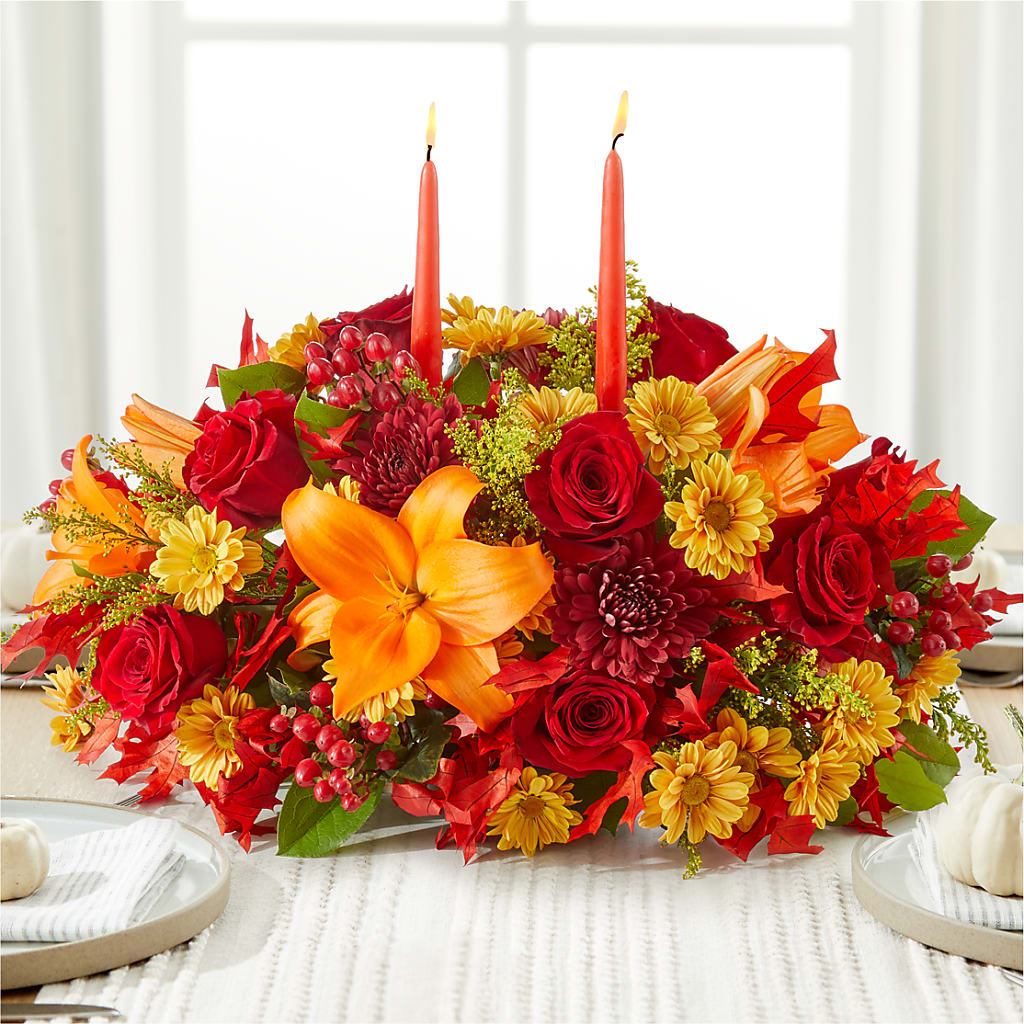 Autumn's Embrace Centerpiece – BEN & NEVA'S FLOWERS, Grand Saline TX