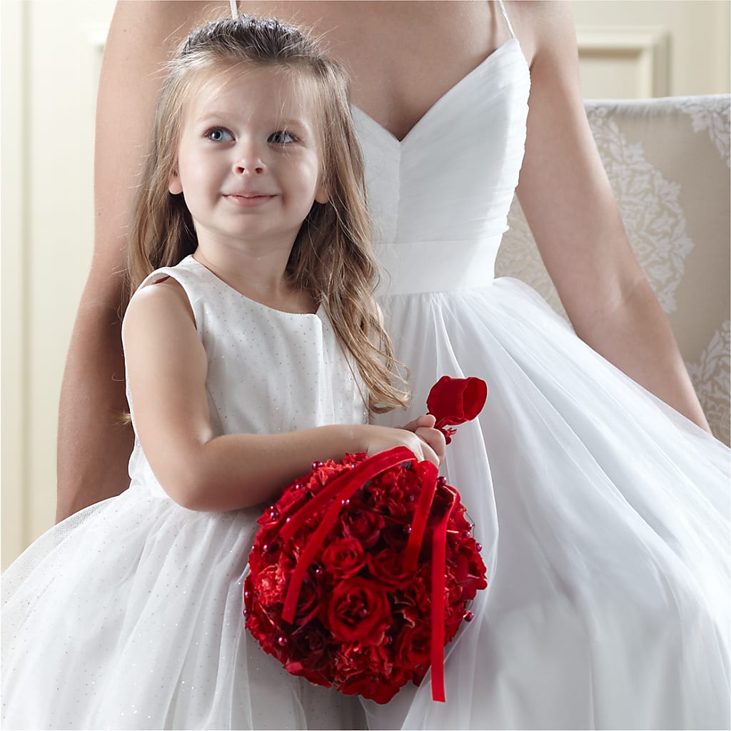 Pure at Heart Flower Girl Arrangement – BEN & NEVA'S FLOWERS, Grand Saline TX