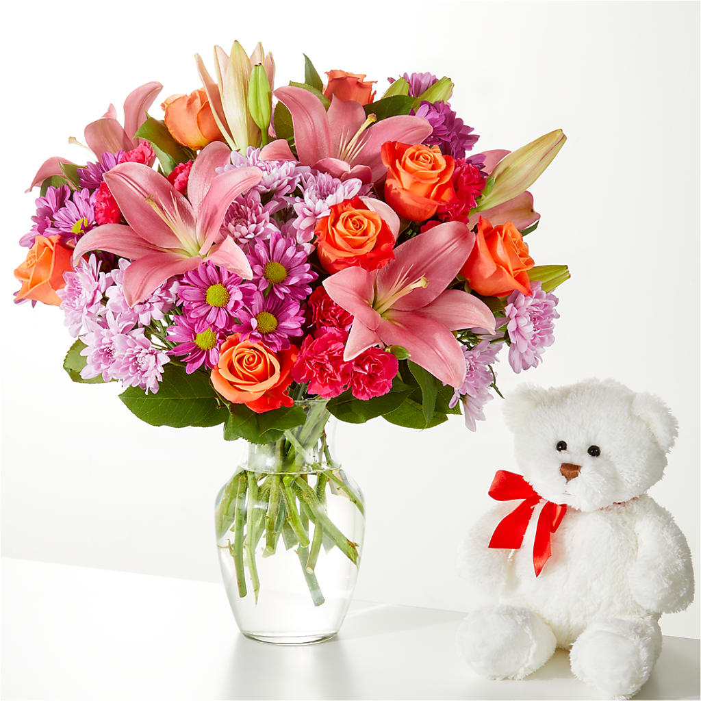 One and Only Bouquet and Bear Bundle – BEN & NEVA'S FLOWERS, Grand Saline TX