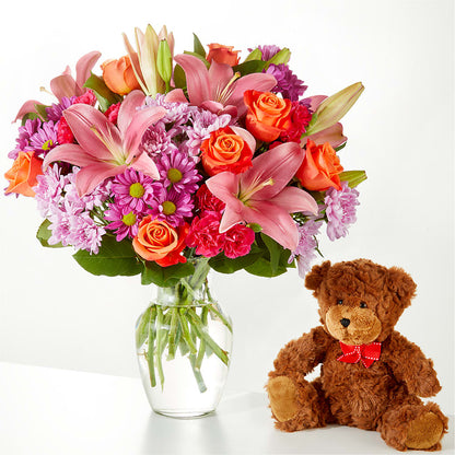 One and Only Bouquet and Bear Bundle – BEN & NEVA'S FLOWERS, Grand Saline TX