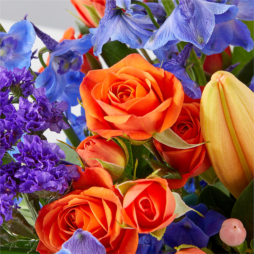 Radiant Citrus Box Bouquet – BEN & NEVA'S FLOWERS, Grand Saline TX