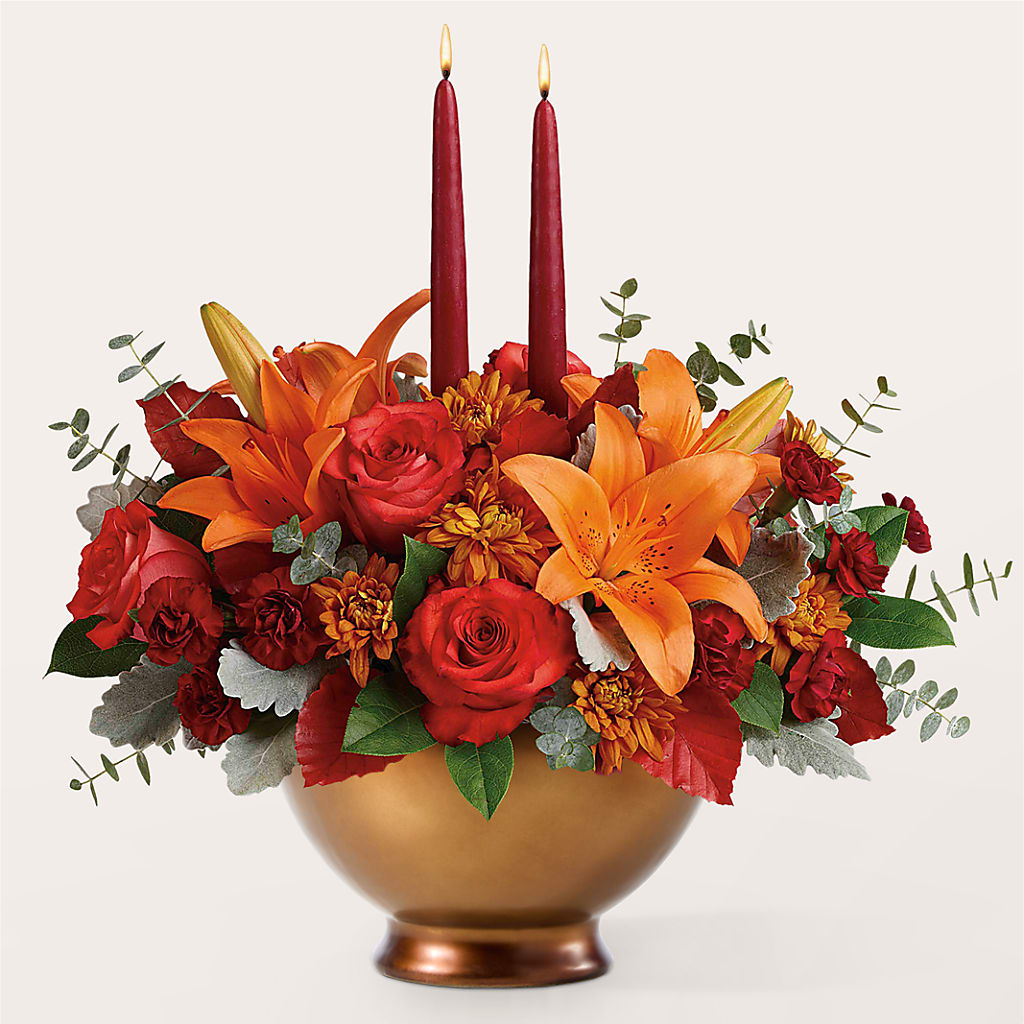 Fruits of Fall Centerpiece – BEN & NEVA'S FLOWERS, Grand Saline TX