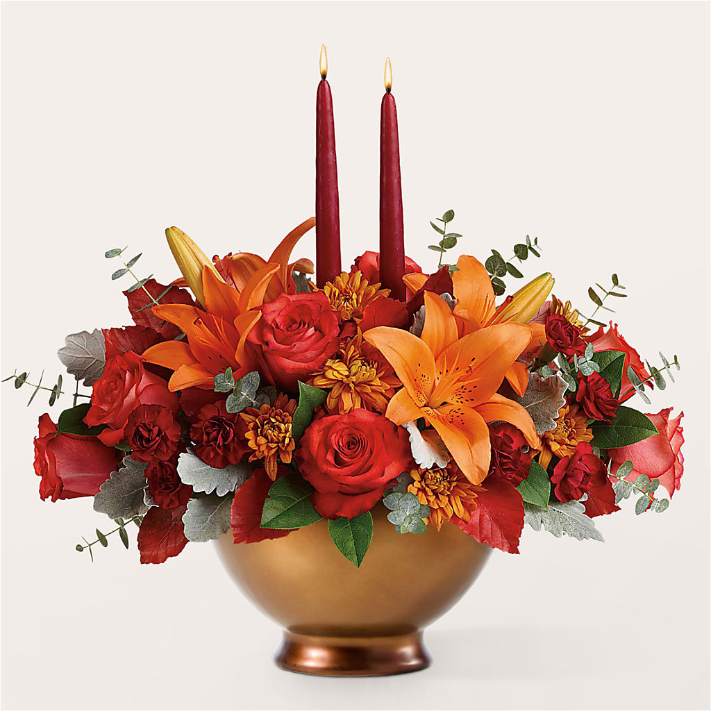 Fruits of Fall Centerpiece – BEN & NEVA'S FLOWERS, Grand Saline TX