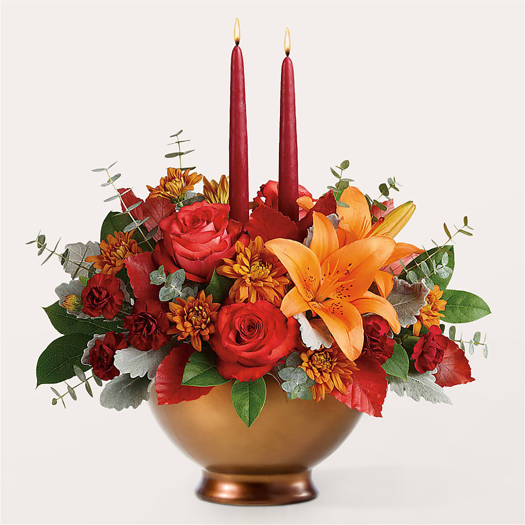 Fruits of Fall Centerpiece – BEN & NEVA'S FLOWERS, Grand Saline TX