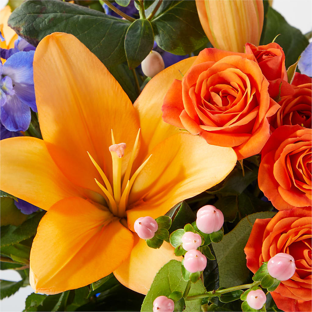 Radiant Citrus Bouquet – BEN & NEVA'S FLOWERS, Grand Saline TX