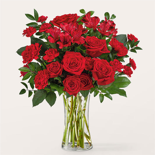 Brilliant Ruby Bouquet – BEN & NEVA'S FLOWERS, Grand Saline TX