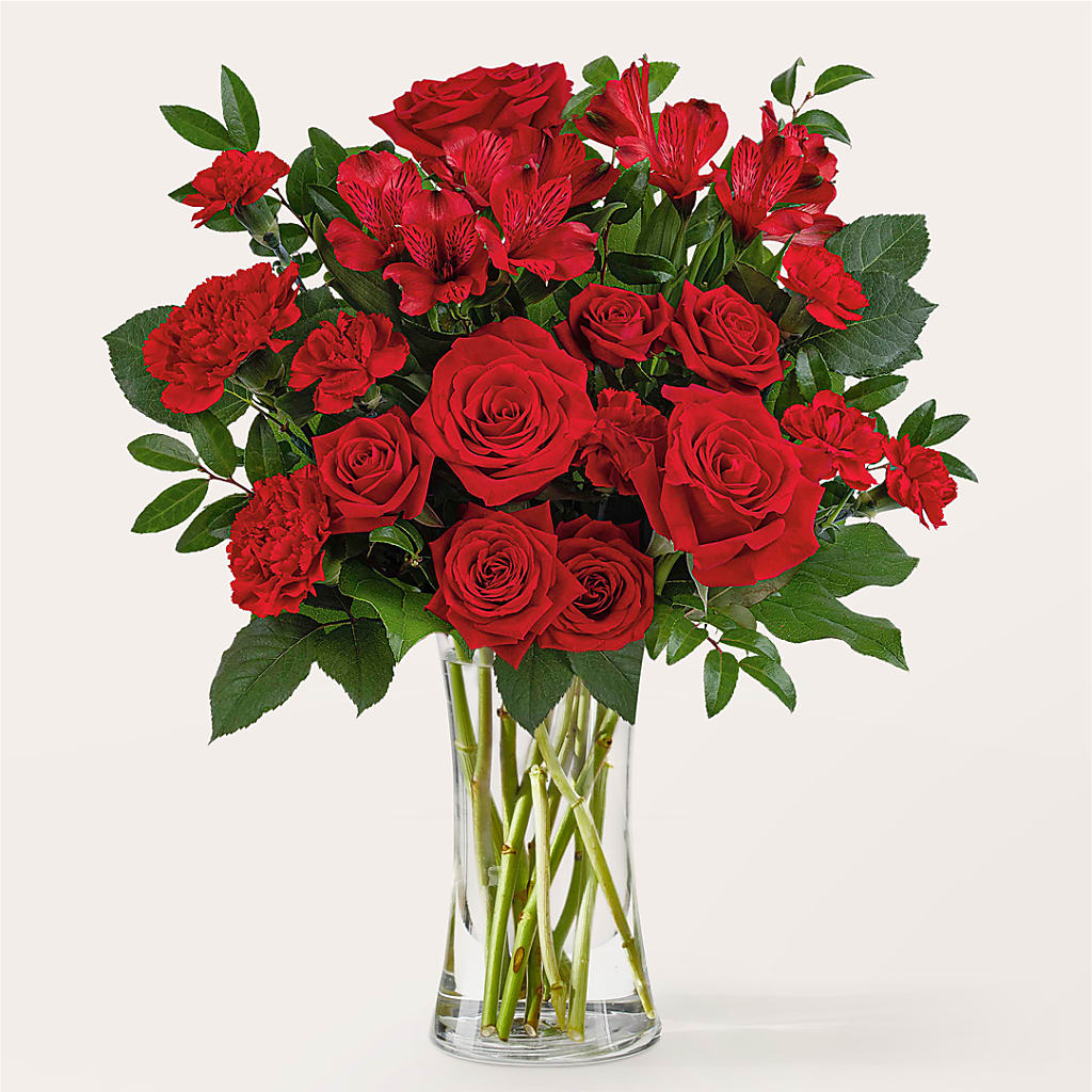 Brilliant Ruby Bouquet – BEN & NEVA'S FLOWERS, Grand Saline TX