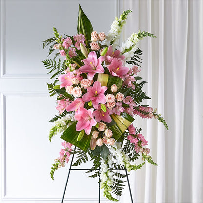 Elegant Embrace Standing Spray – BEN & NEVA'S FLOWERS, Grand Saline TX