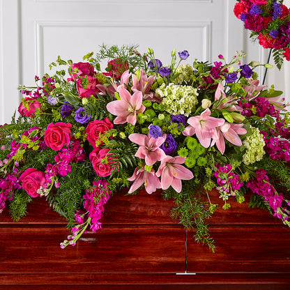 Radiant Tribute Casket Spray – BEN & NEVA'S FLOWERS, Grand Saline TX