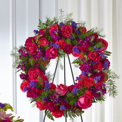 Calming Colors Wreath – BEN & NEVA'S FLOWERS, Grand Saline TX