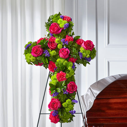 Tribute Rose Floral Cross – BEN & NEVA'S FLOWERS, Grand Saline TX