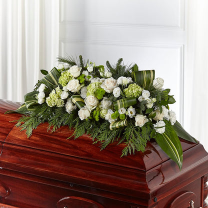 Hopeful Gesture Casket Spray – BEN & NEVA'S FLOWERS, Grand Saline TX