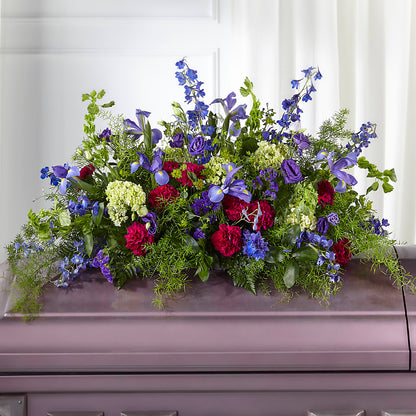 Always Treasured Casket Spray – BEN & NEVA'S FLOWERS, Grand Saline TX
