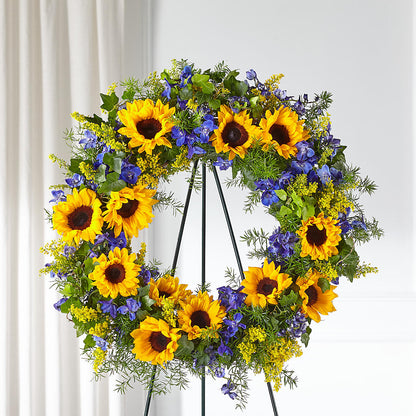 Bright Rays Wreath – BEN & NEVA'S FLOWERS, Grand Saline TX