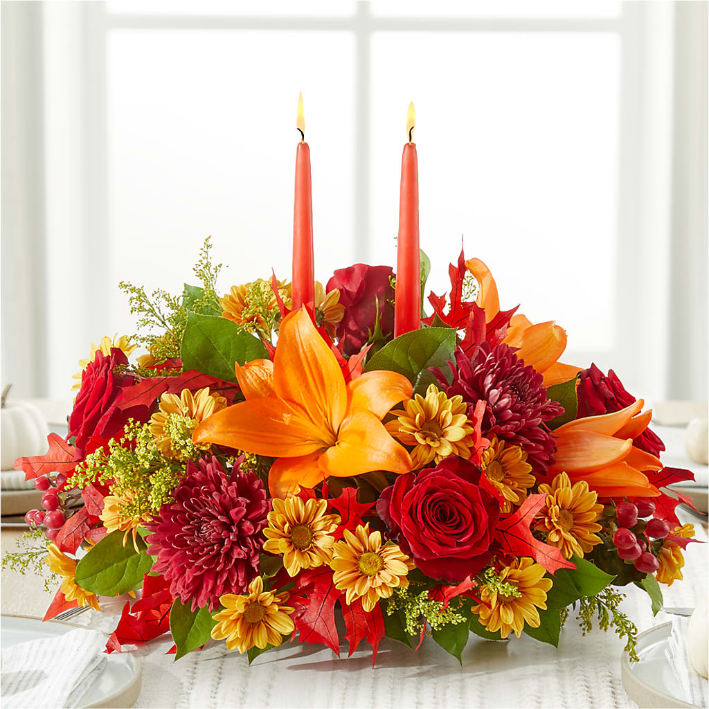 Autumn's Embrace Centerpiece – BEN & NEVA'S FLOWERS, Grand Saline TX